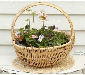 grab an old basket for these clever household ideas, Turn it into a pretty planter