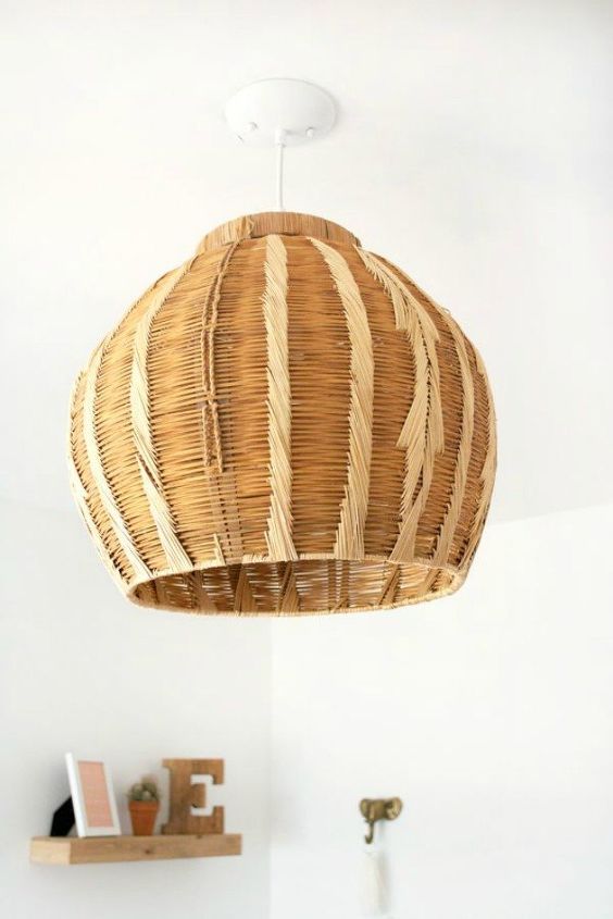 grab an old basket for these clever household ideas, Turn it into a unique pendant lamp shade