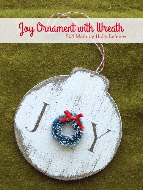 joy ornament with miniature wreath, christmas decorations, crafts, seasonal holiday decor, wreaths