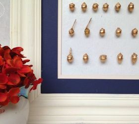 gold acorn specimen art, crafts, home decor, seasonal holiday decor, wall decor