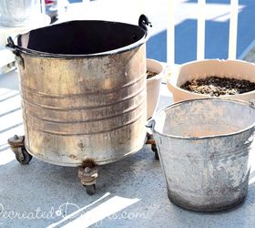how to paint something to look like galvanized metal, chalk paint, gardening, home decor, how to, painting