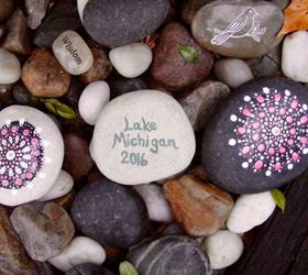michigan rock mandalas, craft rooms, crafts, gardening, landscape, painting