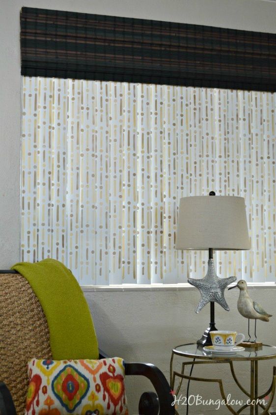 11 genius ways to transform your ugly blinds, Revamp your boring vertical blinds with paint