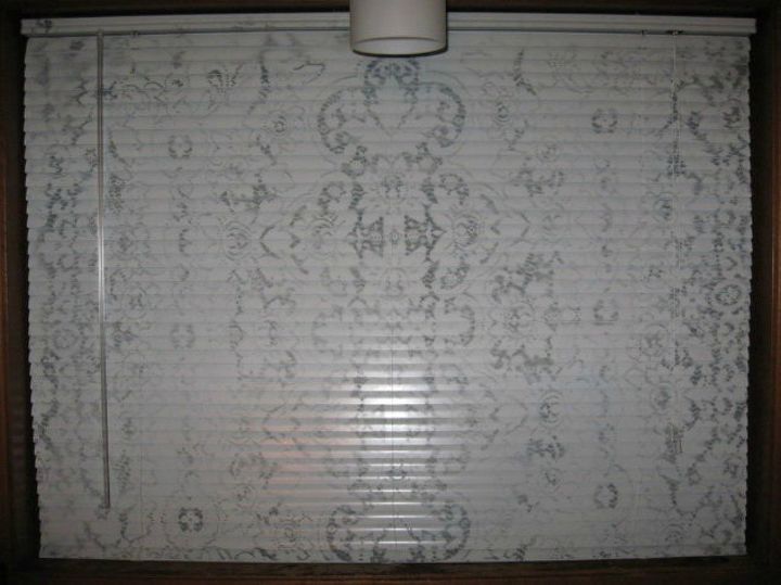 11 genius ways to transform your ugly blinds, Layer on a lace pattern for a delicate feel