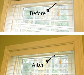 11 genius ways to transform your ugly blinds, Hide pull cords with an easy to build valance