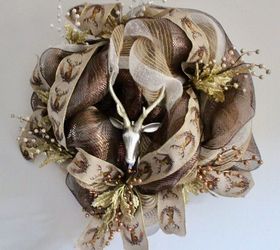 diy copper gold deco mesh holiday wreath, crafts, wreaths