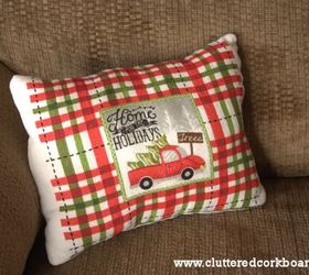 diy a decorator style pillow on the cheap, crafts, repurposing upcycling