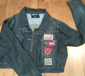 denim jacket from drab to fab, crafts, repurposing upcycling, reupholster