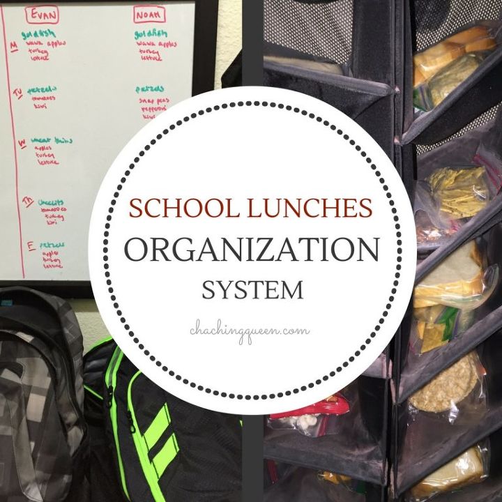school lunch organization station, organizing