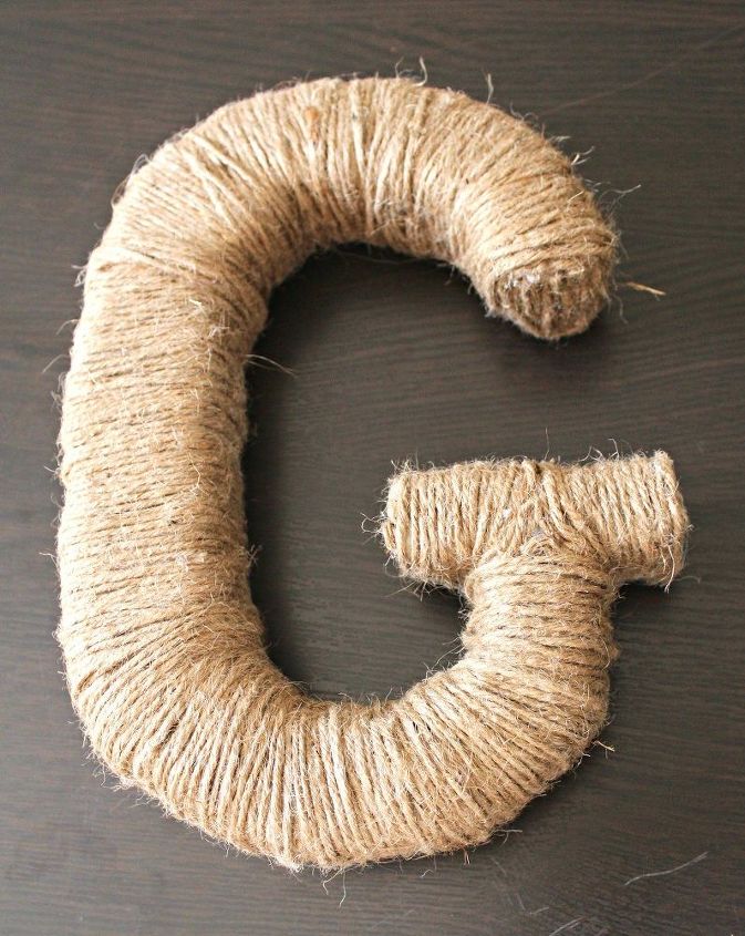 how to make your own monogrammed twine letter for less than 2 , crafts, home decor, how to, seasonal holiday decor, wall decor