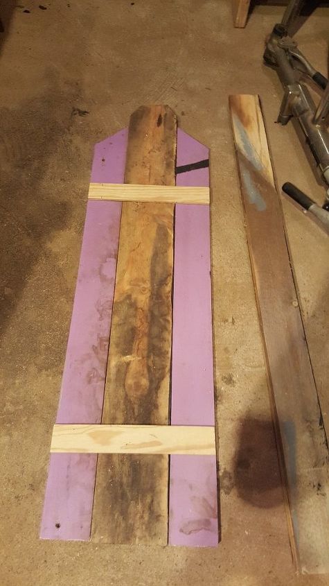 i turned scrap wood into a decorative sled , painting, woodworking projects