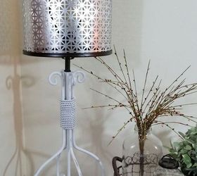 s 9 creative ideas that will change the way you see sheet metal, crafts, home decor, Revamp a Tired Table Lamp