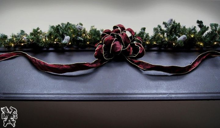decoracin de una guirnalda barata para navidad, Guirnalda de Navidad y cinta