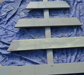 wood scraps transformed into christmas tree, home decor, outdoor living, tools, window treatments, windows