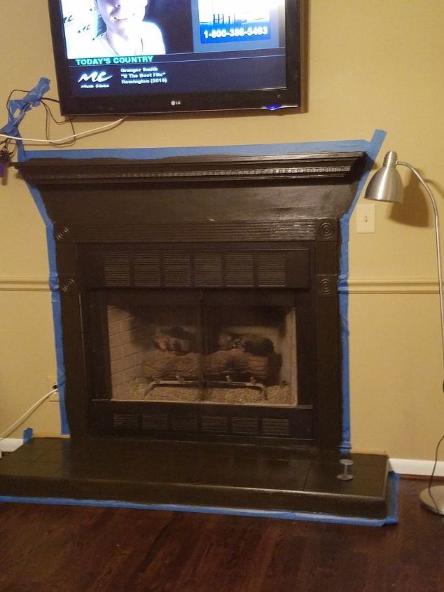 is this the same fireplace optical illusion with simple paint, fireplaces mantels