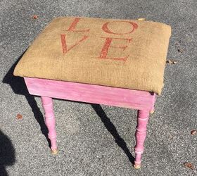love bench stencil project, chalk paint, crafts, outdoor furniture