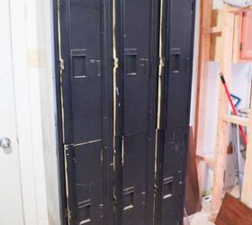 fabulous restored vintage metal lockers, repurposing upcycling, storage ideas