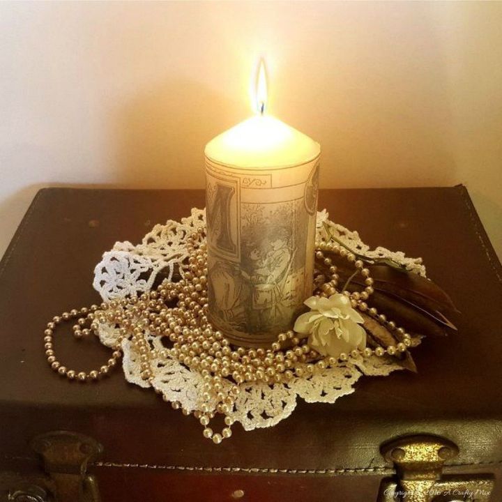 transforma las velas baratas de walmart con estas 15 impresionantes ideas, P ntales una imagen vintage con un secador de pelo