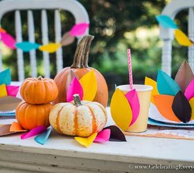 kids thanksgiving table craft, crafts, painted furniture
