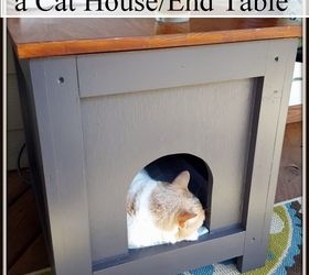 how to make a cat house end table, how to, painted furniture
