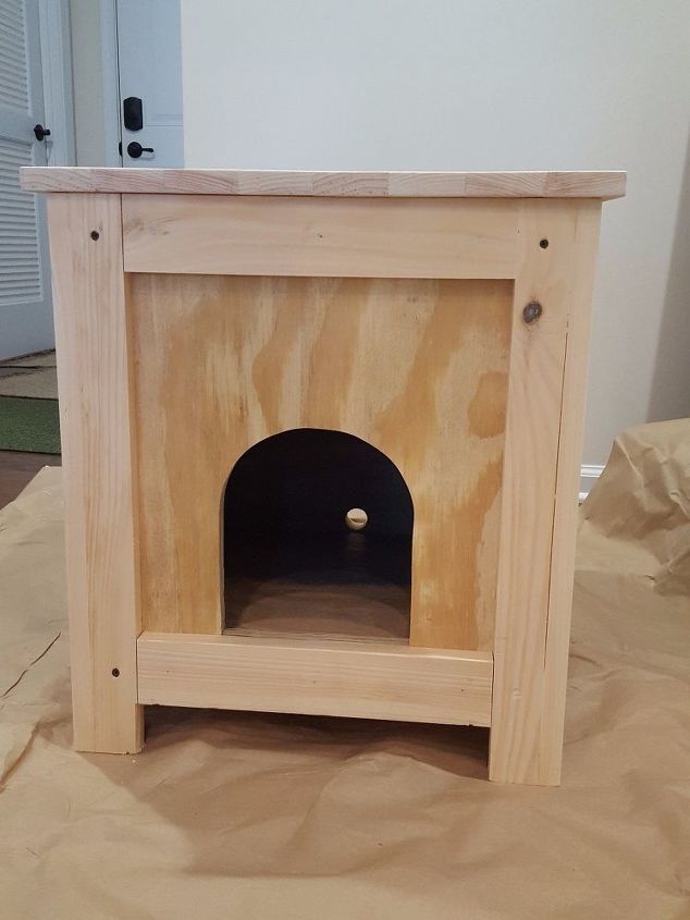 how to make a cat house end table, how to, painted furniture