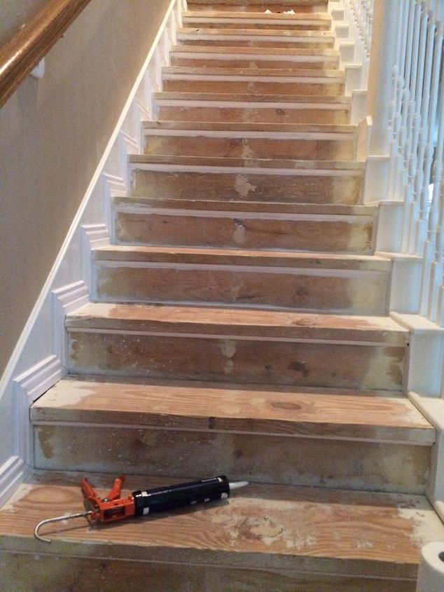 removed old nasty carpet from stairs