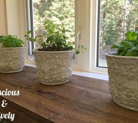 give your windowsill a reclaimed wood finish , The completed reclaimed wood windowsill