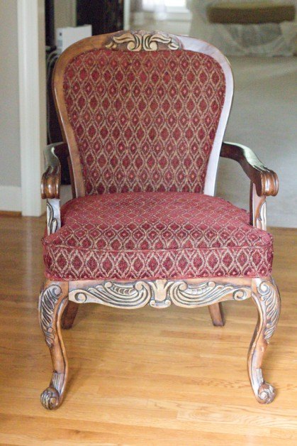 french chair with graphic
