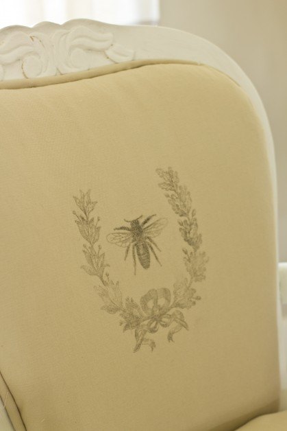 french chair with graphic