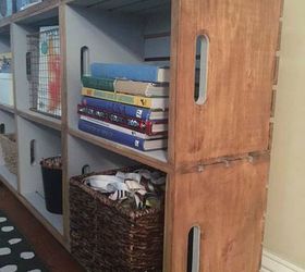 here s how to get a mudroom when you don t have an entryway 13 ideas, Grab some crates and build a rolling station