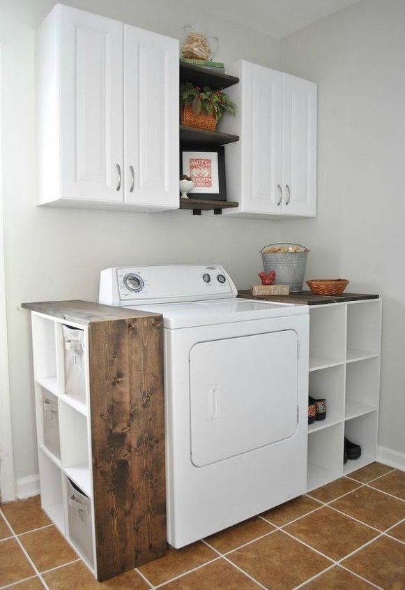 here s how to get a mudroom when you don t have an entryway 13 ideas, Transform your laundry room with shelves