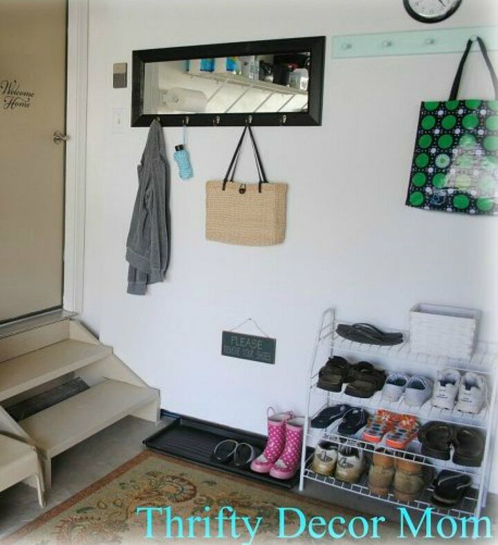 here s how to get a mudroom when you don t have an entryway 13 ideas, Turn the corner of your garage into one