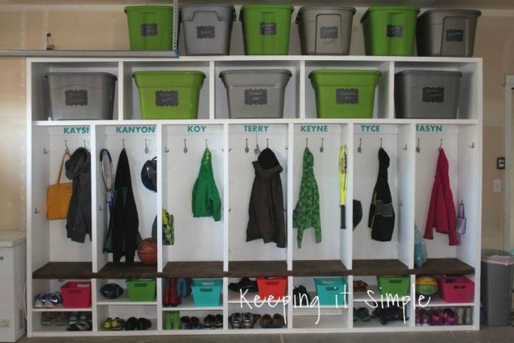 here s how to get a mudroom when you don t have an entryway 13 ideas, Or turn your entire garage wall into one