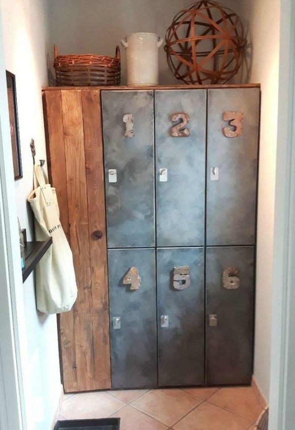 here s how to get a mudroom when you don t have an entryway 13 ideas, Place used lockers in your laundry room