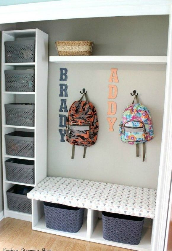 here s how to get a mudroom when you don t have an entryway 13 ideas, Transform your coat closet into one