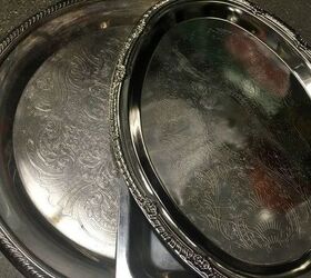 a new use for silver platters from the thrift store