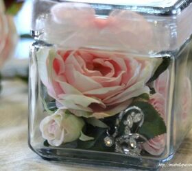 diy jar of roses bookend, flowers, gardening