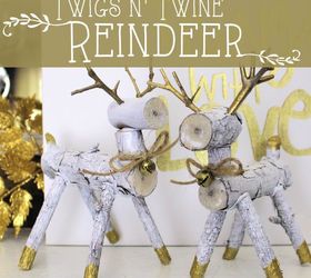 twigs twine reindeeer, christmas decorations, crafts, gardening