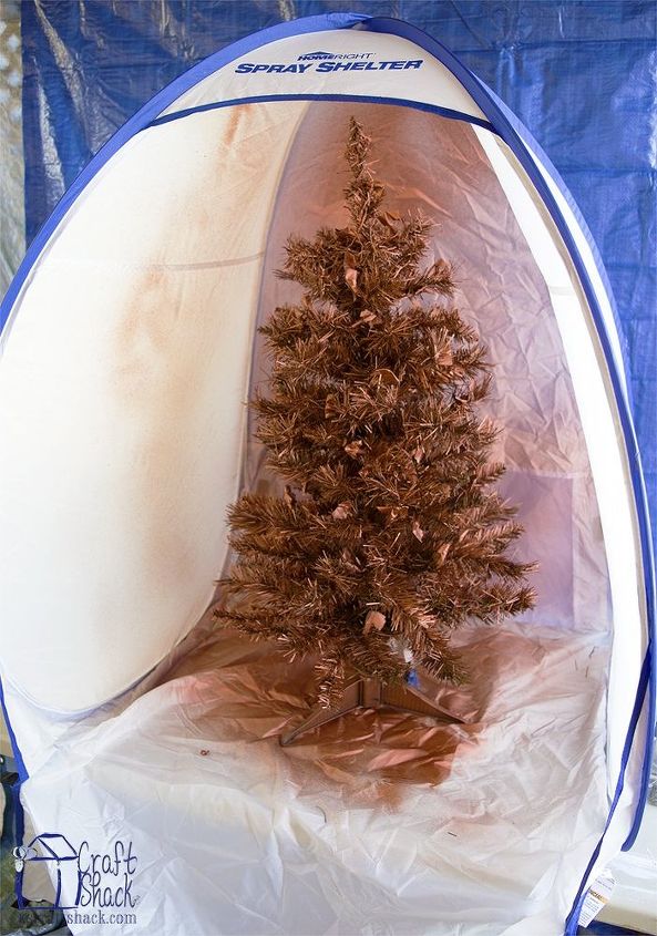 metallic copper christmas tree