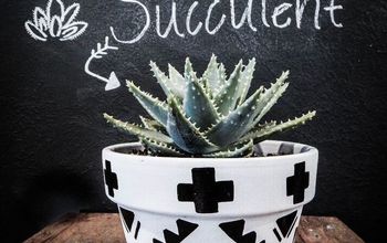 DIY Aztec Print Succulent Pots