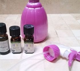 diy holiday spray to make your faux christmas tree smell like real, Essential oils come last
