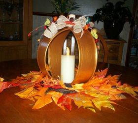 s make your thanksgiving table look amazing with these quick decor ideas, home decor, painted furniture, Make an easy centerpiece with old cake pans