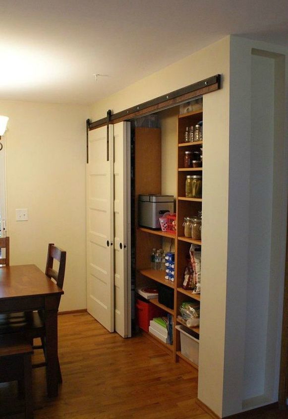 s add more pantry space with these brilliant hacks, closet, Install sliding doors to limit swing space