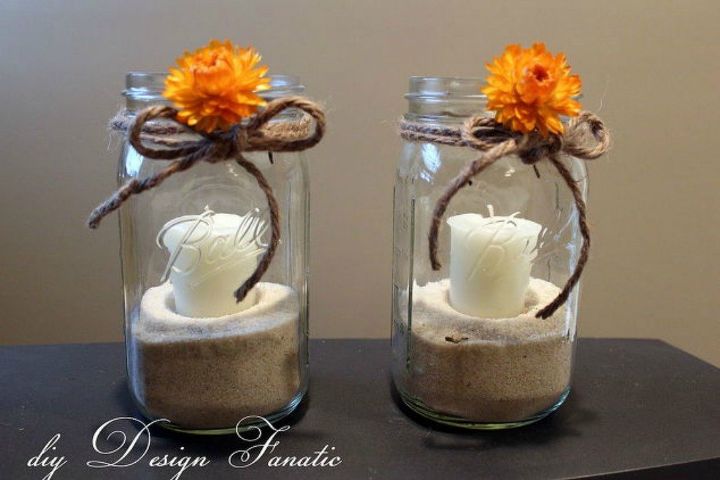 shut the front door these sand decorating techniques are stunning, Place them in mason jars with candles