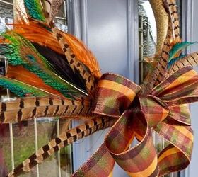 autumn feather wreath diy, crafts, seasonal holiday decor, wreaths