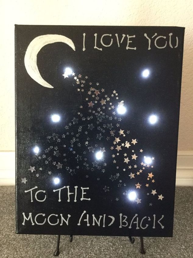 easy light up canvas art, crafts
