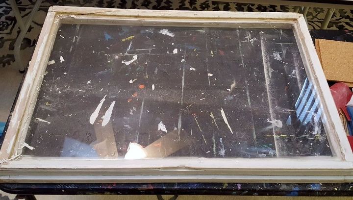 repurpose an old window into a chalkboard, chalkboard paint, crafts