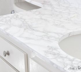 how to update an old countertop to look like beautiful marble, countertops, flooring, how to, tiling