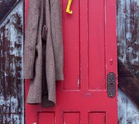 Coat Rack Made From An Old Door