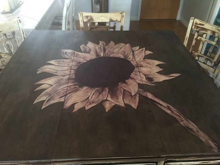 cambio de imagen de la mesa sunflower stained highly top